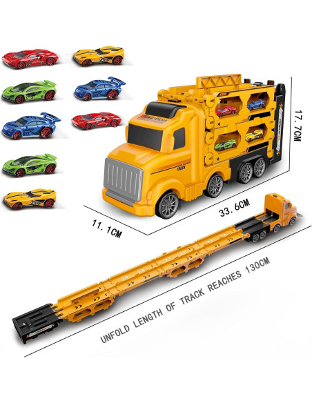 Camión Transportador Veslier con Pista de Carreras 3 Capas Camión Transportador Veslier con Pista de Carreras 3 Capas