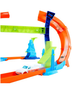 Juego de Pista de Autos Hot Wheels con Loop de Tornillo y Auto 1:64 2