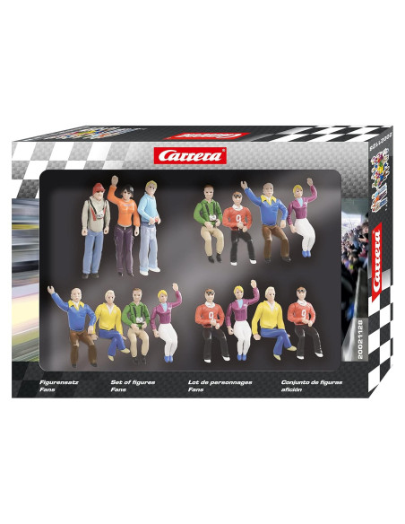 Conjunto de 15 Espectadores de Carrera Carrera 1:32 - Figuras Detalladas