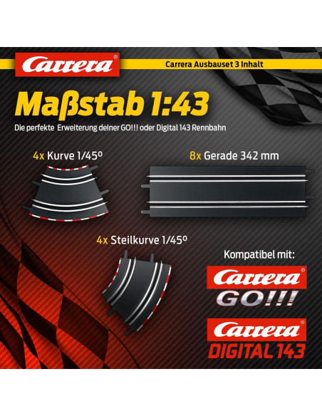 Conjunto de Extensión Carrera 61614 Digital 143 - 8 Rectas y 8 Curvas