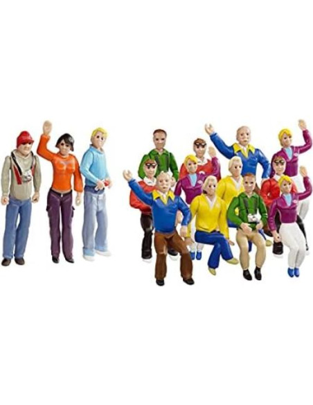 Conjunto de 15 Espectadores de Carrera Carrera 1:32 - Figuras Detalladas