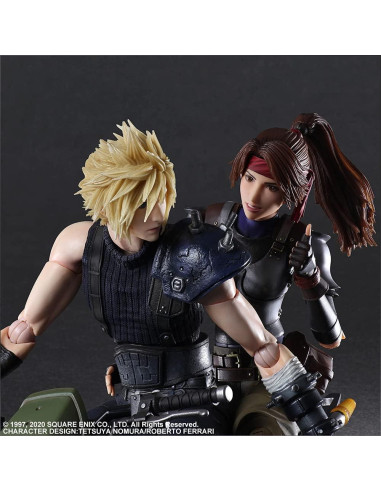 Figura de Acción Final Fantasy VII Remake Jessie y Cloud con Bicicleta