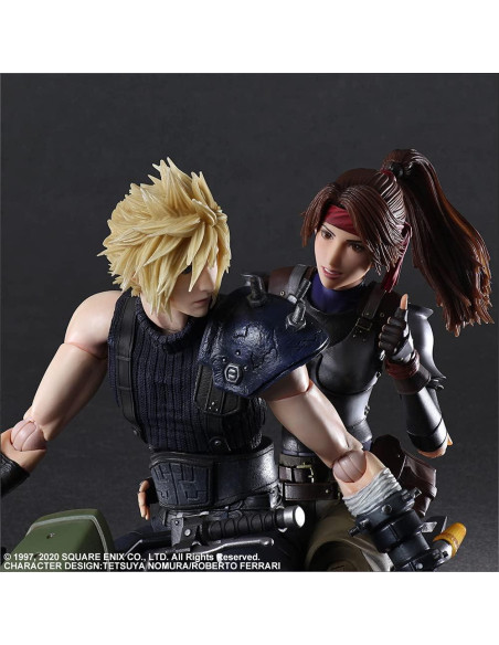 Figura de Acción Final Fantasy VII Remake Jessie y Cloud con Bicicleta Figura de Acción Final Fantasy VII Remake Jessie y Cloud con Bicicleta
