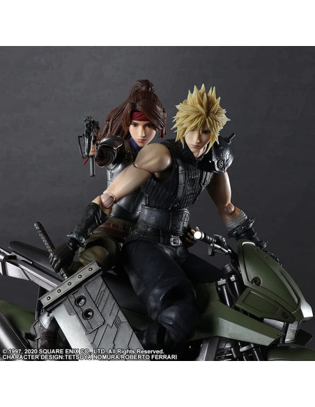 Figura de Acción Final Fantasy VII Remake Jessie y Cloud con Bicicleta Figura de Acción Final Fantasy VII Remake Jessie y Cloud con Bicicleta
