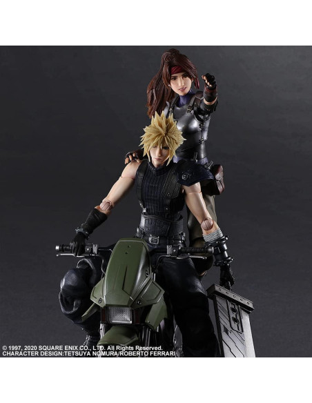 Figura de Acción Final Fantasy VII Remake Jessie y Cloud con Bicicleta Figura de Acción Final Fantasy VII Remake Jessie y Cloud con Bicicleta