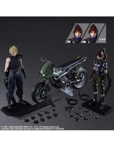 Figura de Acción Final Fantasy VII Remake Jessie y Cloud con Bicicleta