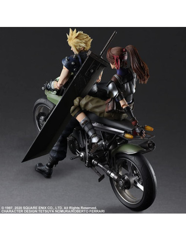 Figura de Acción Final Fantasy VII Remake Jessie y Cloud con Bicicleta