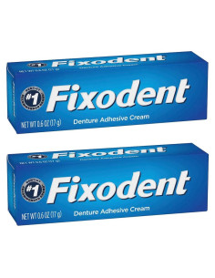 Crema Adhesiva para Dentaduras Fixodent Secure 34 g (2 Paquetes)