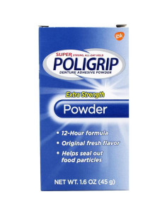 Polvo Adhesivo para Dentaduras Super POLIGRIP Extra Fuerte 45 g 2
