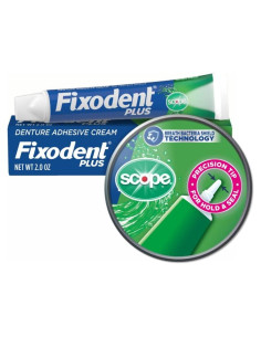 Adhesivo para Dentaduras Fixodent Plus Scope 56.7 g