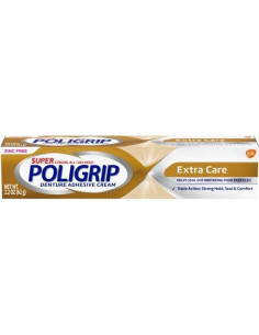 Crema Adhesiva para Dentaduras Super Poligrip Cuidado Extra 62g 2