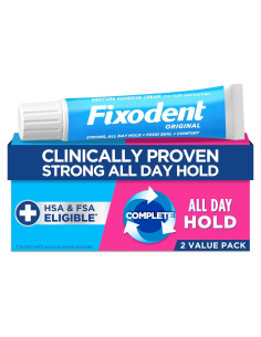 Fixodent Crema Adhesiva para Dentaduras 68g - Paquete de 2