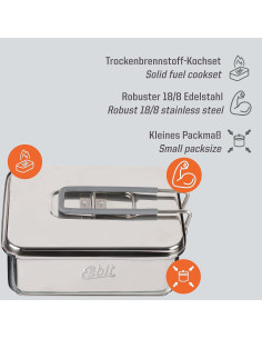 Juego de Cocina Esbit 1100 ml Acero Inoxidable 18/8 2