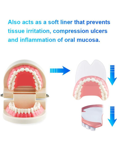 120 Almohadillas Adhesivas para Dentaduras Superior Ovovo