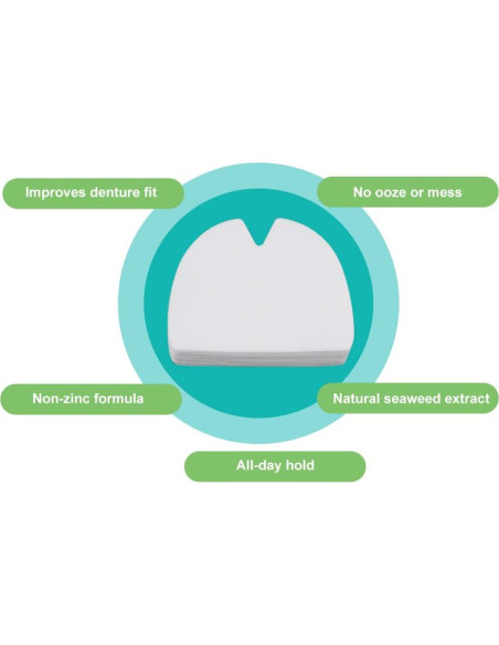 120 Almohadillas Adhesivas para Dentaduras Superior Ovovo