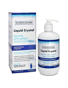 Limpiador de Remojo Líquido Dr. B 355 ml para Dentaduras y Alineadores