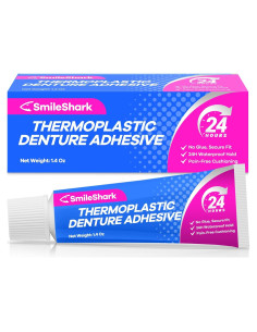 Adhesivo Dental para Dentaduras SmileShark - 2 Paquetes