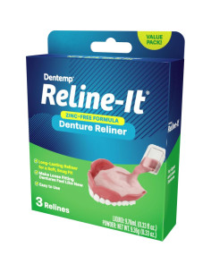 Kit de Reajuste de Dentaduras Dentemp Reline-It - 3 Reajustes 2