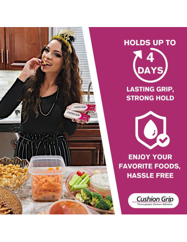 Adhesivo para Dentaduras Cushion Grip 28g - Ajuste y Comodidad