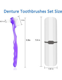 Juego de Cepillos de Limpieza de Dentaduras Ceonam 2 Piezas 2