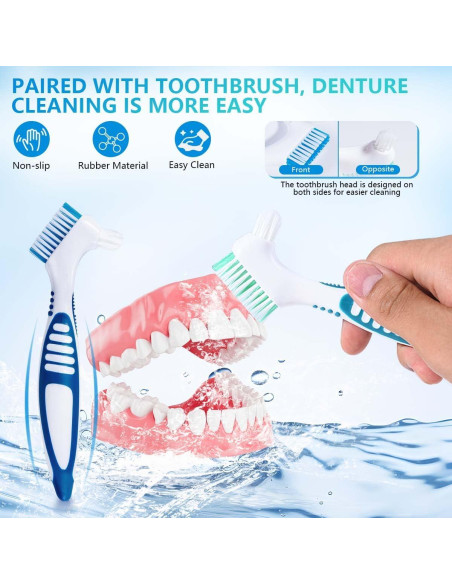 Estuche de Baño para Dentaduras KISEER 2 Piezas Azul