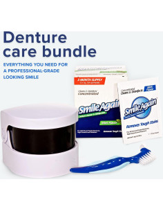 Kit de Limpieza Ultrasónica Smile Again para Dentaduras y Retenedores 2