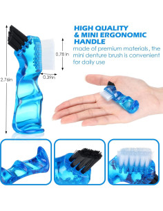 Tioncy 10 Mini Cepillos Dentales Portátiles para Dentaduras 2
