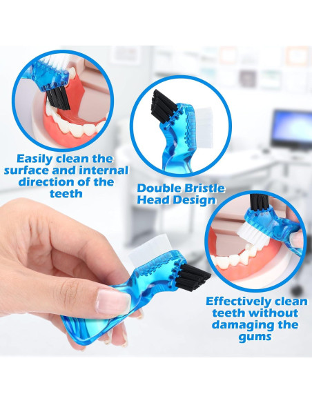 Tioncy 10 Mini Cepillos Dentales Portátiles para Dentaduras