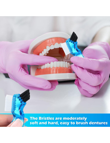 Tioncy 10 Mini Cepillos Dentales Portátiles para Dentaduras