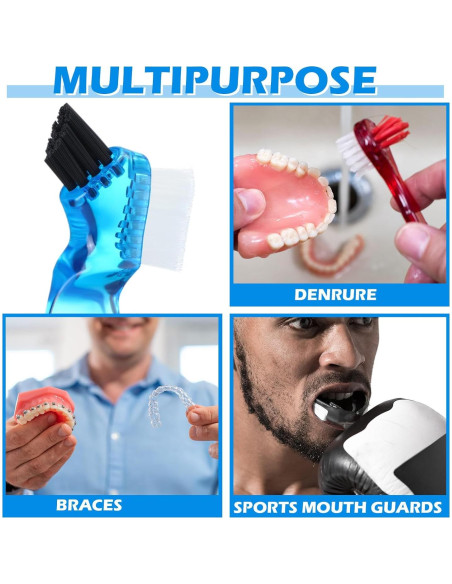 Tioncy 10 Mini Cepillos Dentales Portátiles para Dentaduras