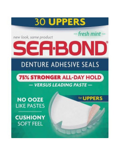 Sellos Adhesivos para Dentaduras Sea Bond Menta 30 Unidades 2