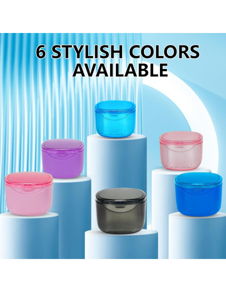 Caja para Dentaduras EZEELAI Negra Transparente con Cepillo 9x7cm