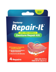 Kit de Reparación de Dentaduras Dentemp Repair-It 4 Contenido