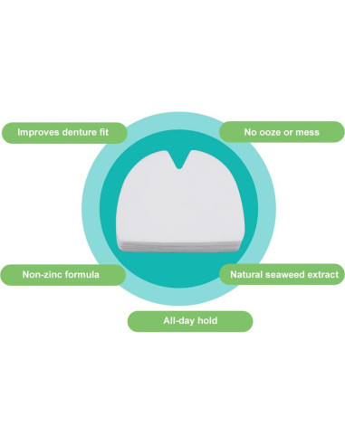 120 Almohadillas Adhesivas para Dentaduras CARESHINE Inferior