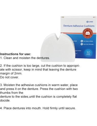 120 Almohadillas Adhesivas para Dentaduras CARESHINE Inferior