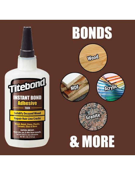 Adhesivo Instantáneo Titebond Delgado 113.4 g - Secado Rápido