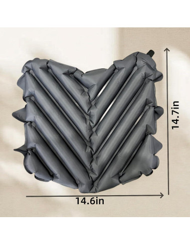 Cojín de Asiento Inflable XG Glitter Gris 35.56x35.56cm