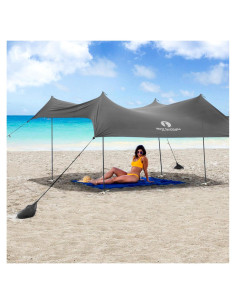Tienda de Playa Mediana Red Suricata 2.2m x 2.2m Gris UPF50