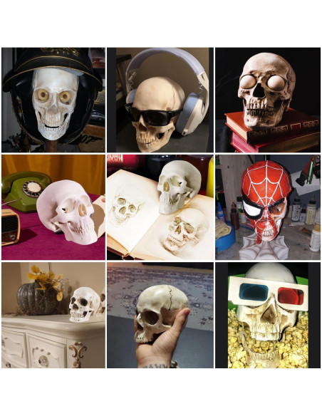 Paquete de 2 Calaveras Decorativas Haniforever - Modelo Humano Paquete de 2 Calaveras Decorativas Haniforever - Modelo Humano