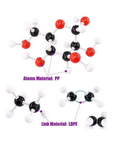 Kit de Modelo Molecular Swpeet 125 Piezas para Química