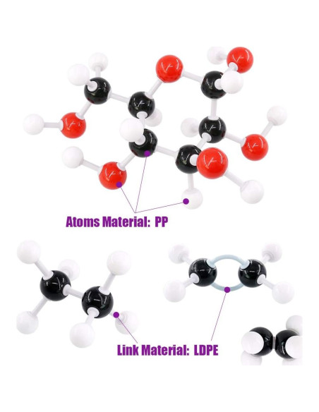 Kit de Modelo Molecular Swpeet 125 Piezas para Química