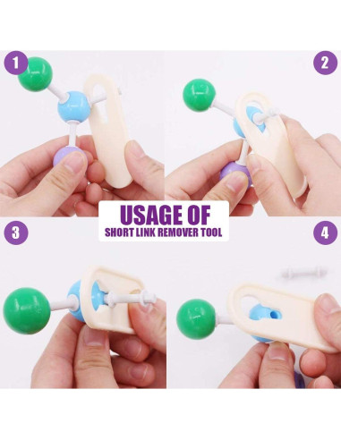 Kit de Modelo Molecular Swpeet 125 Piezas para Química
