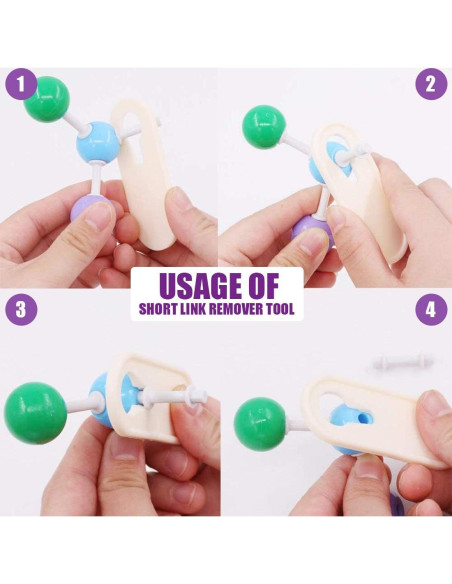 Kit de Modelo Molecular Swpeet 125 Piezas para Química