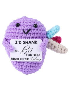 Riñón de Crochet Positivo Gosknor - Juguete Tejido a Mano 9x8x5.3cm