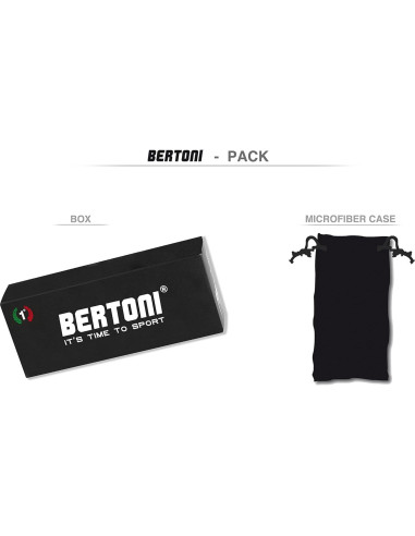 Gafas de sol deportivas Bertoni N30B - Nylon flexible - Blanca