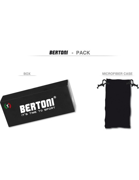 Gafas de sol deportivas Bertoni N30B - Nylon flexible - Blanca Gafas de sol deportivas Bertoni N30B - Nylon flexible - Blanca