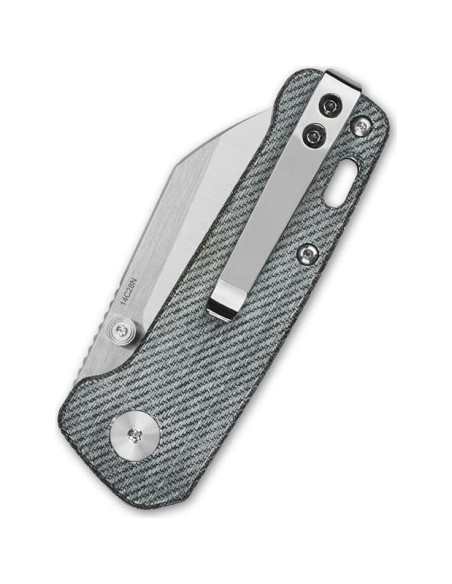 Cuchillo de bolsillo QSP Mini Penguin 14C28N micarta azul