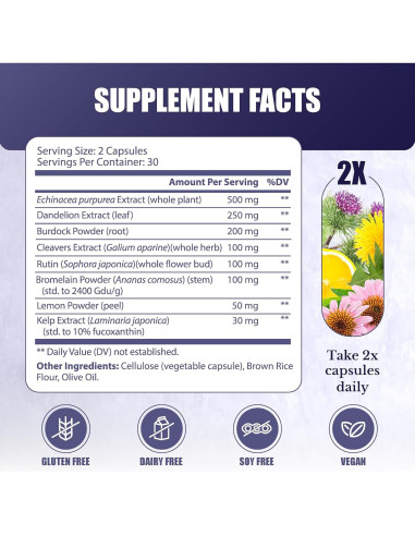 Lymph MD Suplemento Linfático 60 Cápsulas - Botanicos Naturales