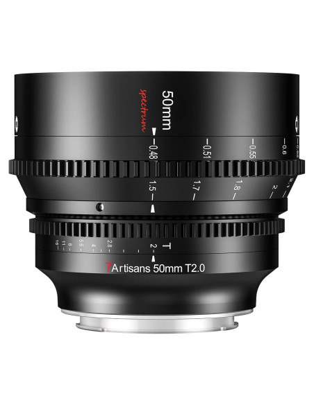 Lente Cine 50mm T2.0 7artisans para Nikon Z - Enfoque Manual