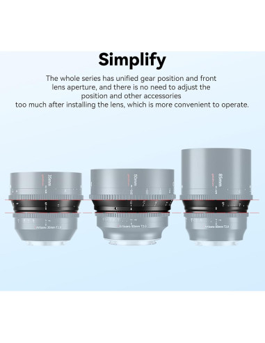 Lente Cine 50mm T2.0 7artisans para Nikon Z - Enfoque Manual